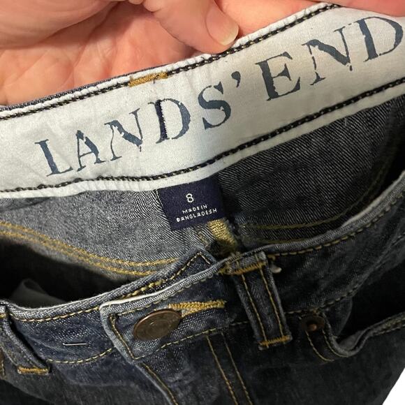 Lands' End Girl's Bootcut Jeans Medium Wash Size 8 - Picture 4 of 6